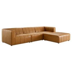 Bartlett Vegan Leather 4-Piece Sectional Sofa - East End Imports EEI-4517-TAN