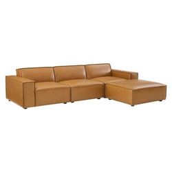 Restore 4-Piece Vegan Leather Sectional Sofa - East End Imports EEI-4709-TAN