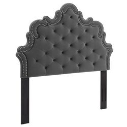 Arabella Button-Tufted Performance Velvet Twin Headboard - East End Imports MOD-6562-CHA