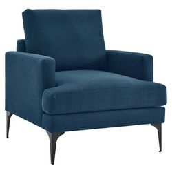 Evermore Upholstered Fabric Armchair - East End Imports EEI-6003-AZU