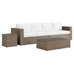 Convene Outdoor Patio Outdoor Patio 4-Piece Furniture Set - East End Imports EEI-6330-CAP-WHI