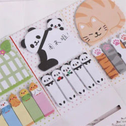 Kawaii Panda Cat Bird Sticky Notes To Do List Planner Sticker N Times Memo Pad Note Pad cancelleria