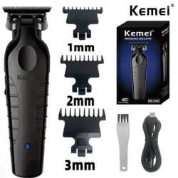 Kemei 2299 Barber Cordless Hair Trimmer 0mm Zero Gapped Carving Clipper Professional Electric Finish Cutting Machine