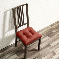 Lisa Solidtextured Non Skid Chairpad by Ellis Curtains in Red (Size 16" X 16")
