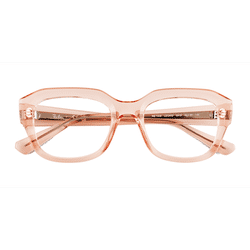 Female s square Transparent Pink Plastic Prescription eyeglasses - Eyebuydirect s Ray-Ban RB7225 Leonid