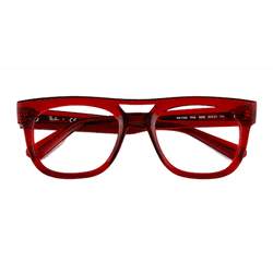 Unisex s aviator Transparent Red Plastic Prescription eyeglasses - Eyebuydirect s Ray-Ban RB7226 Phil