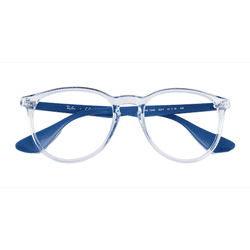 Unisex s round Transparent Light Blue Plastic Prescription eyeglasses - Eyebuydirect s Ray-Ban RB7046