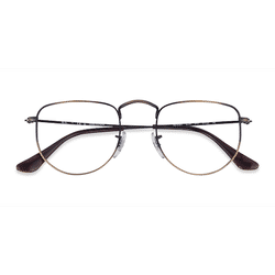 Unisex s geometric Bronze Metal Prescription eyeglasses - Eyebuydirect s Ray-Ban RB3958V Elon