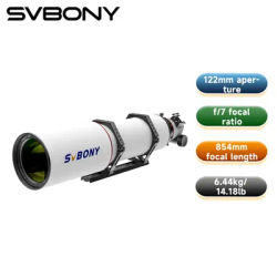 Svbony SV550 80/122mm APO Telescope FPL51 Apochromatic Triplet Refractor OTA For Deep Sky Astrophotography Visual Observation