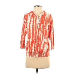 Zenergy by Chico's Zip Up Hoodie: Orange Tie-dye Tops - Women's Size Small