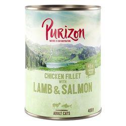6x 400g Chicken, Lamb, Salmon Adult Purizon Wet Cat Food