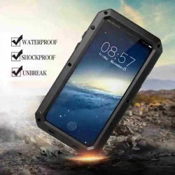 Heavy Duty Shockproof Waterproof Armor Aluminum Case for iPhone 16 15 14 13 12 Mini 11 Pro XS Max X