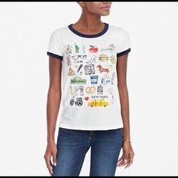 J. Crew Tops | J. Crew Collector Tee New York | Color: White | Size: Xs