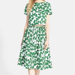 Kate Spade Tops | Kate Spade Garden Leaves Skirt And Top | Color: Green | Size: 12
