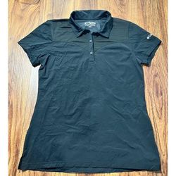 Columbia Tops | Columbia Golf Polo Women's Short Sleeve Black Shirt Size Medium | Color: Black | Size: M