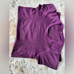 Lululemon Athletica Tops | Like New, Lulumon Stretchy, Short, Sleeved Workout Shirt | Color: Purple | Size: S