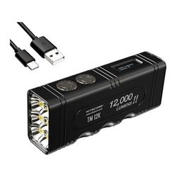 Nitecore TM12K CREE XHP50 LED Rechargeable Flashlight 12000 Lumen Black 6952506407477