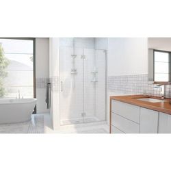 Dreamline DreamLine Unidoor-X 49 inch W x 72 inch H Frameless Hinged Shower Door in Brushed Nickel - Right Wall Installation D32572R-04