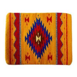 Diamond Tradition,'Multicolored Zapotec Wool Cushion Cover'