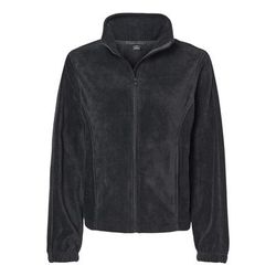 Burnside 5062 Women's Full-Zip Polar Fleece Jacket in Black size Medium | Polyester