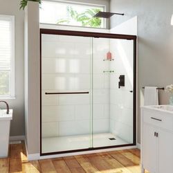 Dreamline DreamLine Alliance Pro HV 56 - 60 inch W x 70 1/2 inch H Semi-Frameless Bypass Shower Door in Oil Rubbed Bronze SDAH60W700VXX06