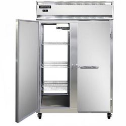 Continental 2FNSAPT 52" 2 Section Pass Thru Freezer, 4 Left/Right Hinge Solid Doors, 115/208-230v, Stainless Steel & Aluminum