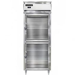 Continental D1FENSSGDHD 28 1/2" Designer Line 1 Section Reach In Freezer, 2 Right Hinge Glass Doors, 115v, Stainless Steel