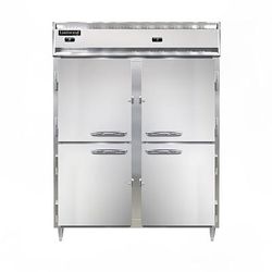 Continental D2RFENSAHD Designer Line 57" 2 Section Commercial Combo Refrigerator Freezer - Solid Doors, Top Compressor, 115v, Silver