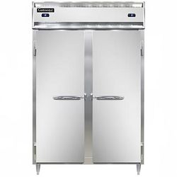 Continental D2RFSN Designer Line 52" 2 Section Commercial Combo Refrigerator Freezer - Solid Doors, Top Compressor, 115v, Silver