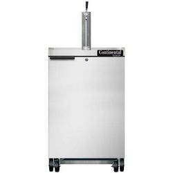 Continental KC24NSS 24" Kegerator Commercial Beer Dispenser w/ 1 Keg Capacity - 1 Column, Stainless, 115v, Stainless Steel