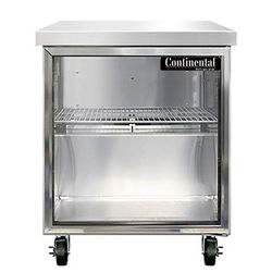 Continental SW27NGD 27" Worktop Refrigerator w/ 1 Section, 115v, Silver