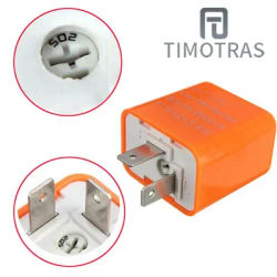 TIMOTRAS 12V 2 Pin LED lampeggiatore relè di frequenza regolabile indicatore di direzione moto