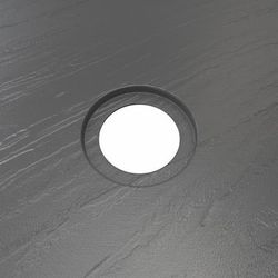 Dreamline DreamLine SlimLine 34 inch D x 60 inch W x 2 3/4 inch H Center Drain Single Threshold Shower Base in Slate Gray DLT-1134600-T44