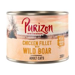 6x200g Chicken, Wild Boar Adult Purizon Wet Cat Food