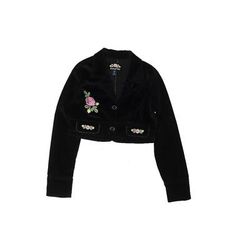 Limited Too Jacket: Black Graphic Jackets & Outerwear - Kids Girl's Size 16