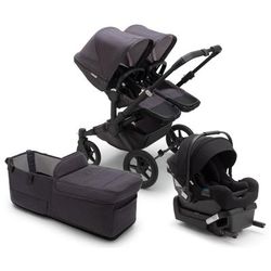 Bugaboo Donkey 5 Mineral Duo + Turtle One Travel System Bundle - Black / Washed Black / Black