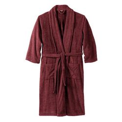 Terry Bathrobe with Pockets by KingSize in Burgundy (Size XL/2XL)