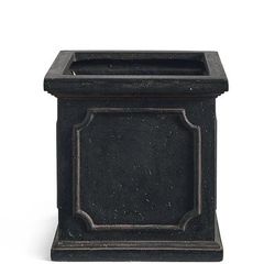 Greenwich Square Planter - Aged Charcoal, 20" / Aged Charcoal - Grandin Road
