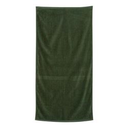 Q-Tees QV3060 Velour Beach Towel in Forest Green | Cotton