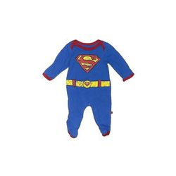 Superman Long Sleeve Outfit: Blue Bottoms - Kids Boy's Size 14