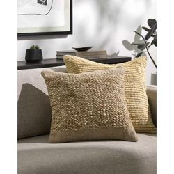 Ravid 20" Square Cottage Wool Ivory/Dark Red Throw Pillow - Boutique Rugs
