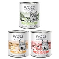 Wolf of Wilderness Adult "Expedition", 6 x 800 g - Mix: 2x Stony Creek, 2x Sandy Path, 2x Steep Journey