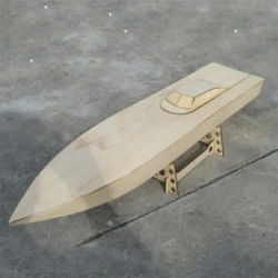 Kit in legno modello di nave Kit di montaggio manuale fai da te O-type modello di barca veloce