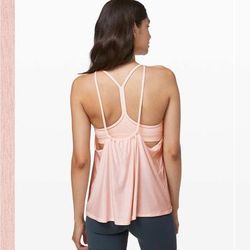 Lululemon Athletica Tops | Lululemon Flow Y 2-In-1 Tank | Color: Pink | Size: 4