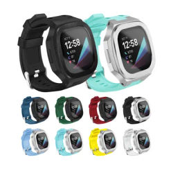 Smart Watch Case per Fitbit Versa 3 4/ Fitbit Sense 2 cinturino sportivo con protezione per schermo