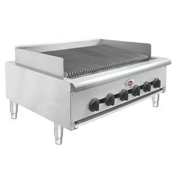 Wells HDCB-3630G-QS 36" Countertop Gas Charbroiler w/ Cast Iron Grates - 120, 000 BTU, Convertible, Stainless Steel, Gas Type: Convertible