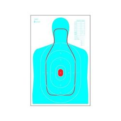 Action Target B-27E and FBI Q Combination Target 100 Pack Blue/Red RC-B27E-Q