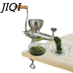 JIQI A Mano In Acciaio Inox Wheatgrass Spremiagrumi Manuale Coclea Lento Spremiagrumi di Frutta Erba