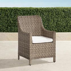 Set of 2 Ashby Dining Replacement Cushions - Dining Side Chair, Standard, Resort Stripe Dove - Frontgate