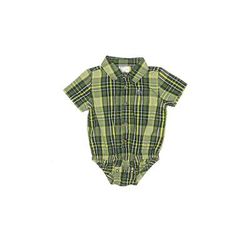 Baby Bum Short Sleeve Onesie: Green Print Bottoms - Size 6 Month